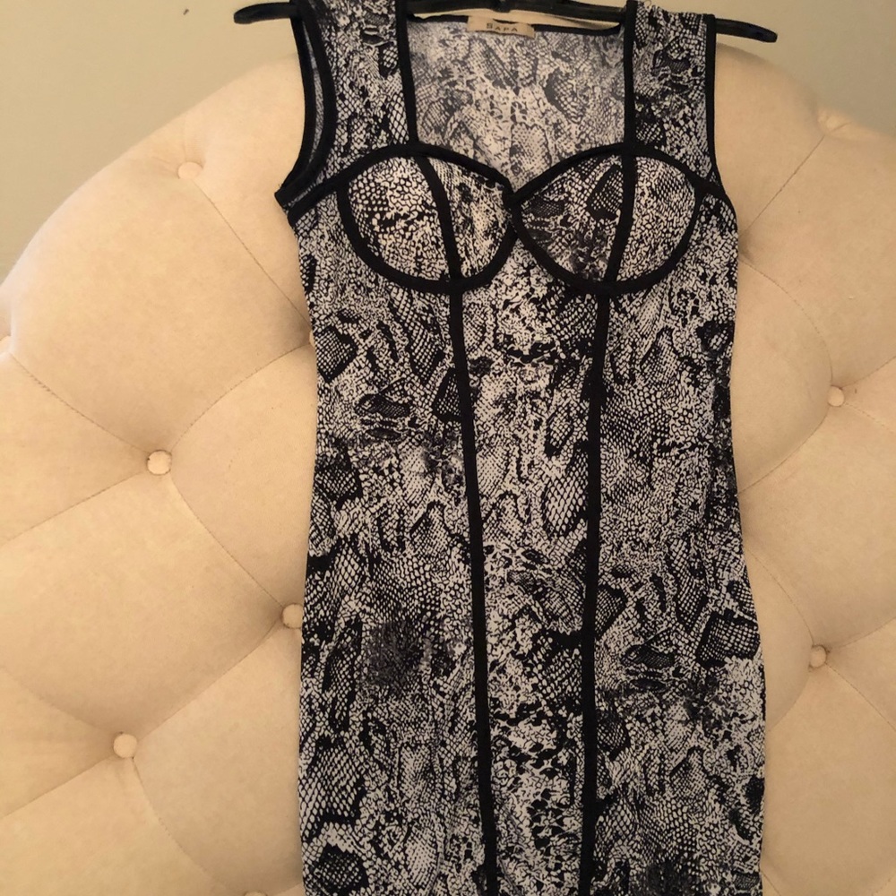 Black and white party dress